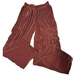 Universal Thread Maroon Velvet Cargo Pants Size S